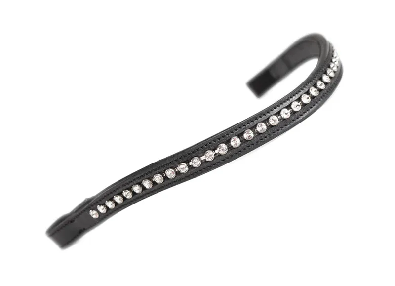 Shires Aviemore Large Diamante Browbande Browband Black